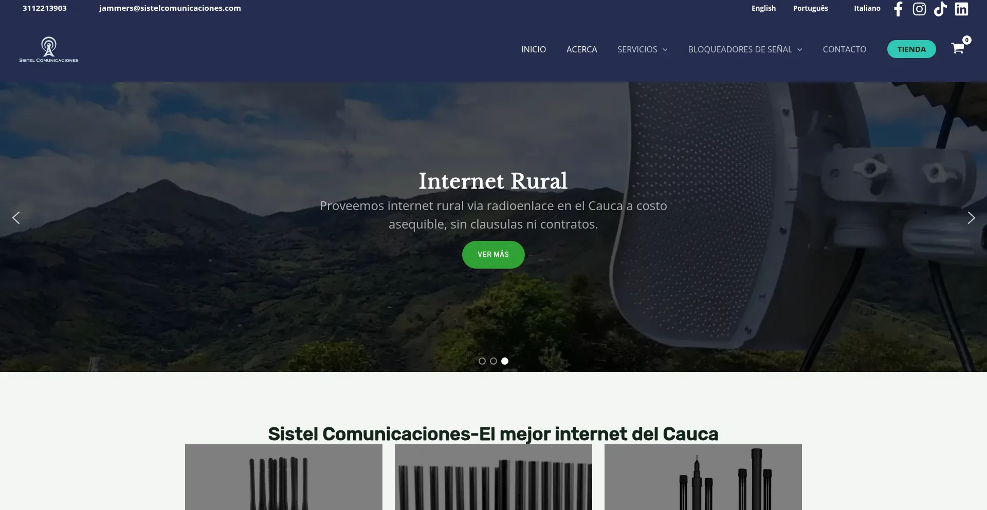 Sistelcomunicaciones.com Screenshot