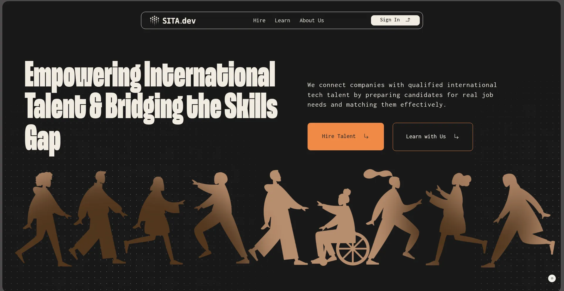 Website screenshot of Sita.dev