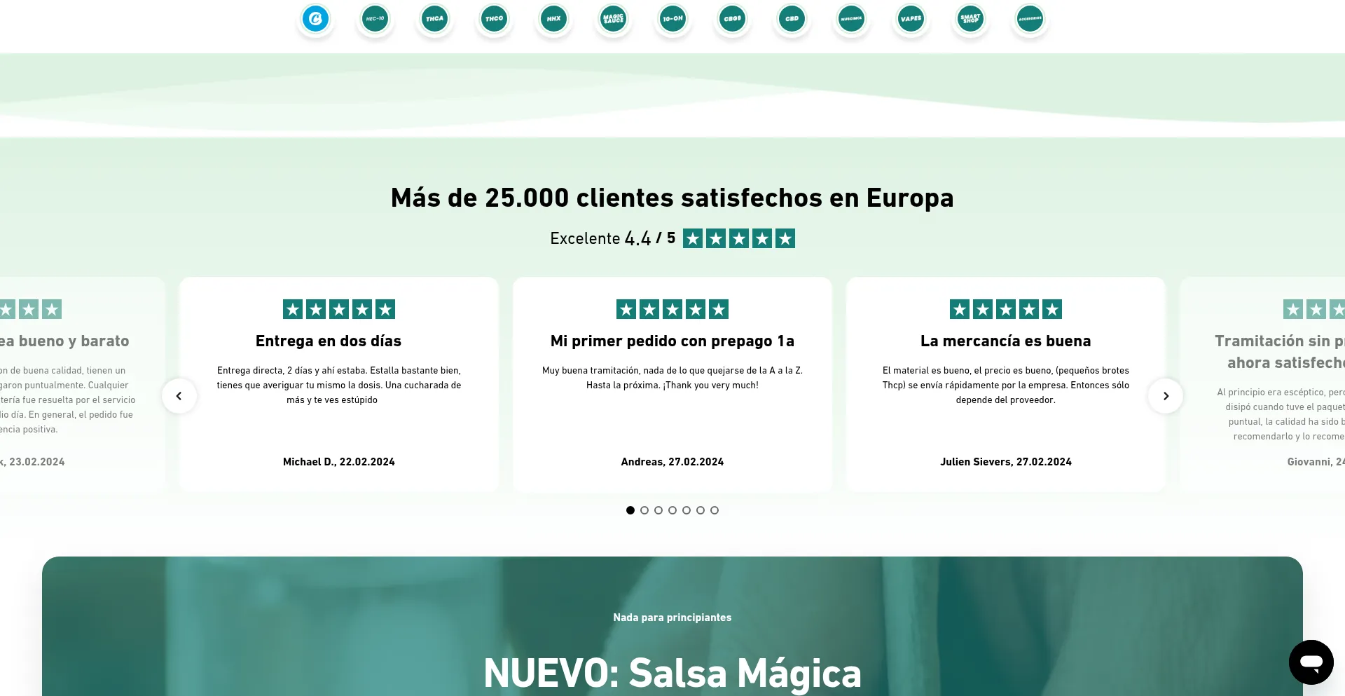 Website screenshot of Sixty8.es