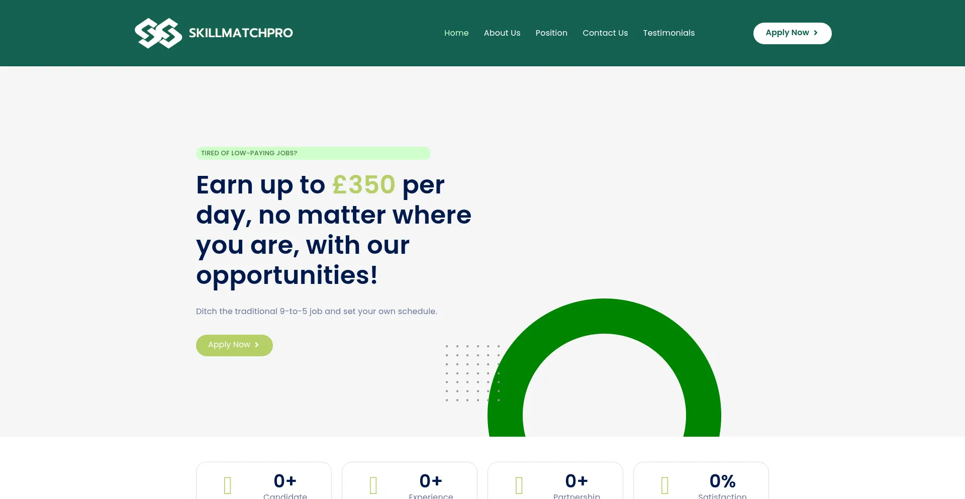 Website screenshot of Skillmatch-pro.com
