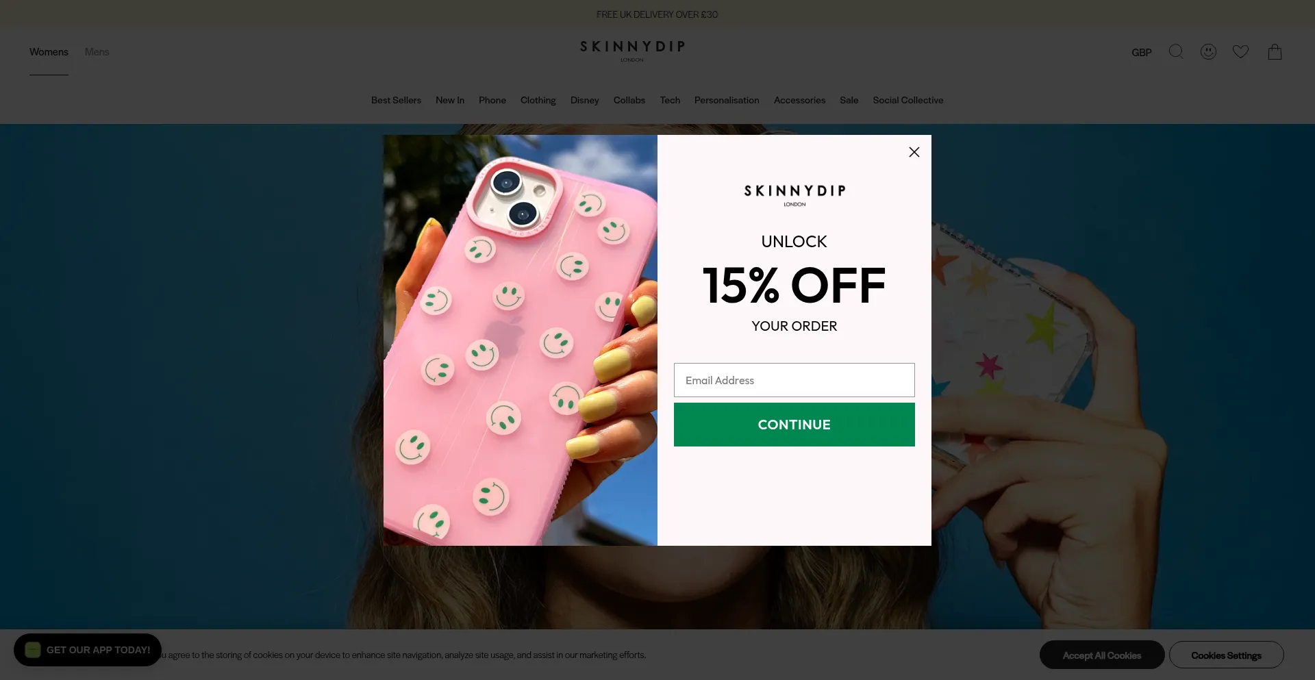 Skinnydiplondon.com Screenshot