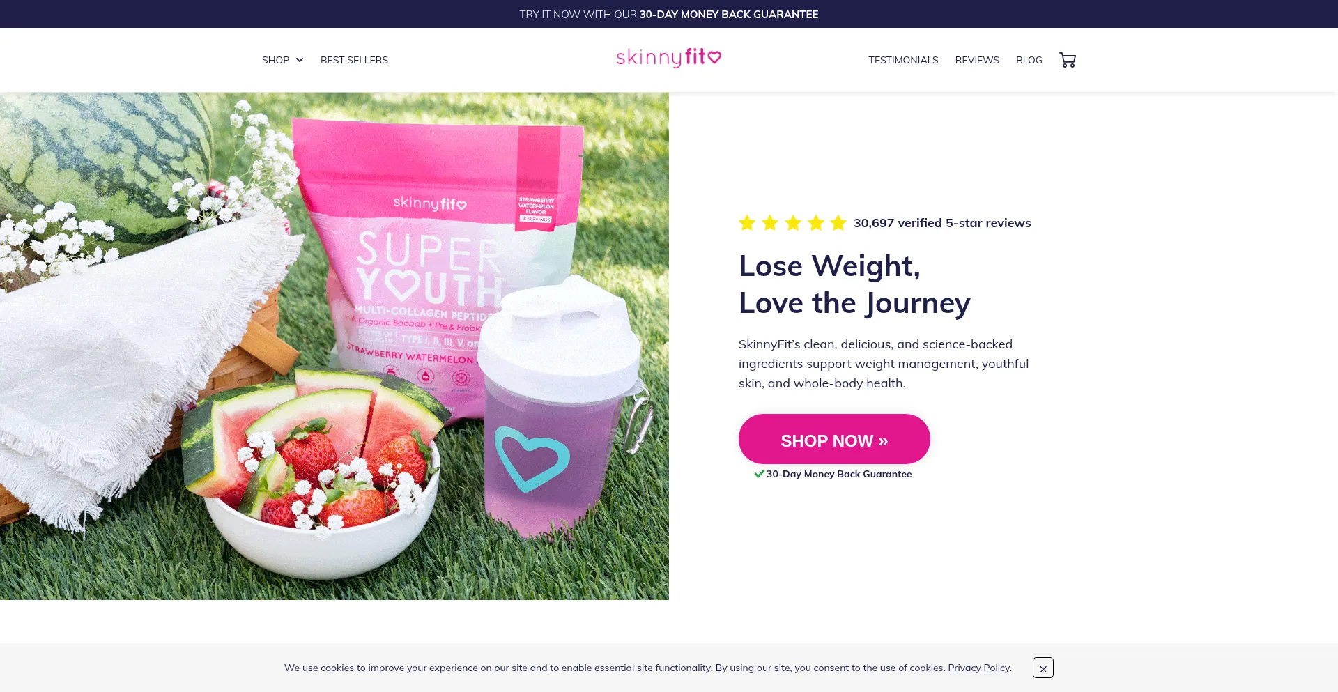 Skinnyfit.com Screenshot