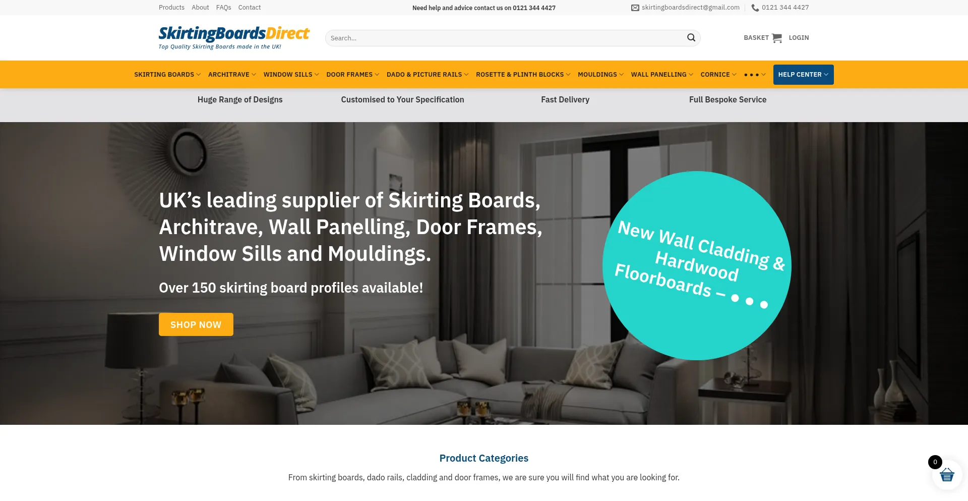 Skirtingboardsdirect.com Screenshot