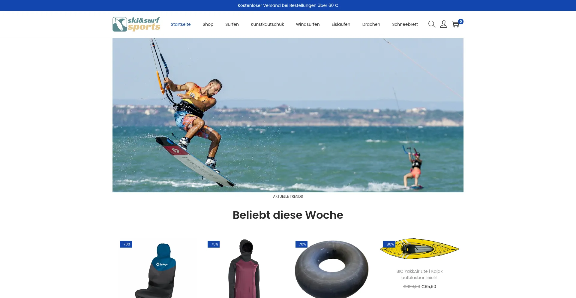 Website screenshot of Skisurfsports.com