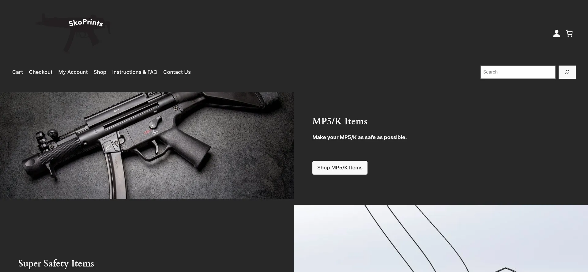 Website screenshot of Skoprints.com