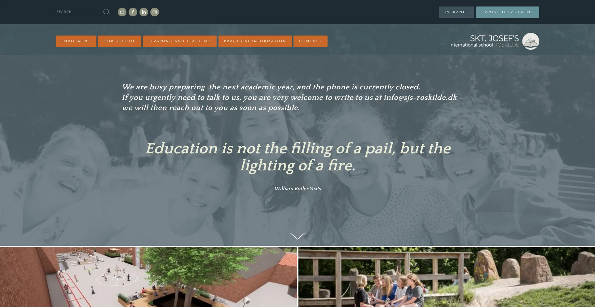 Website screenshot of Sktjosefs.com