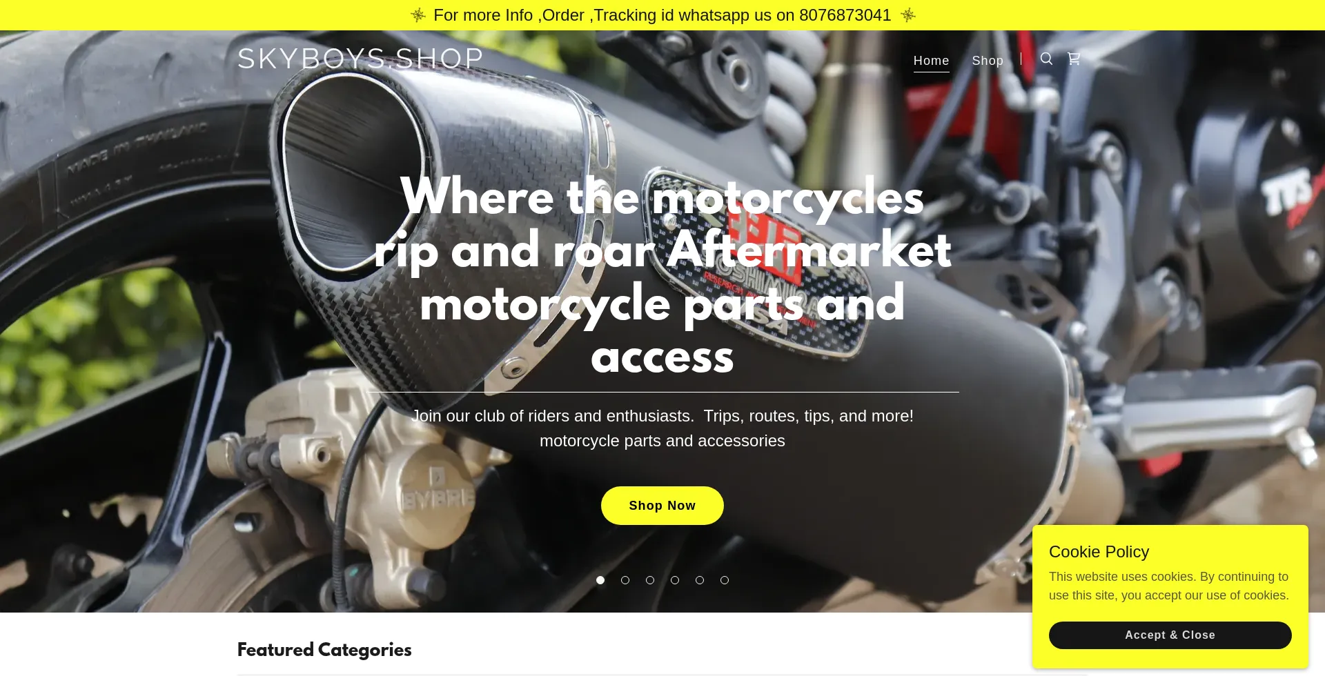 Website screenshot of Skyboyshop.com