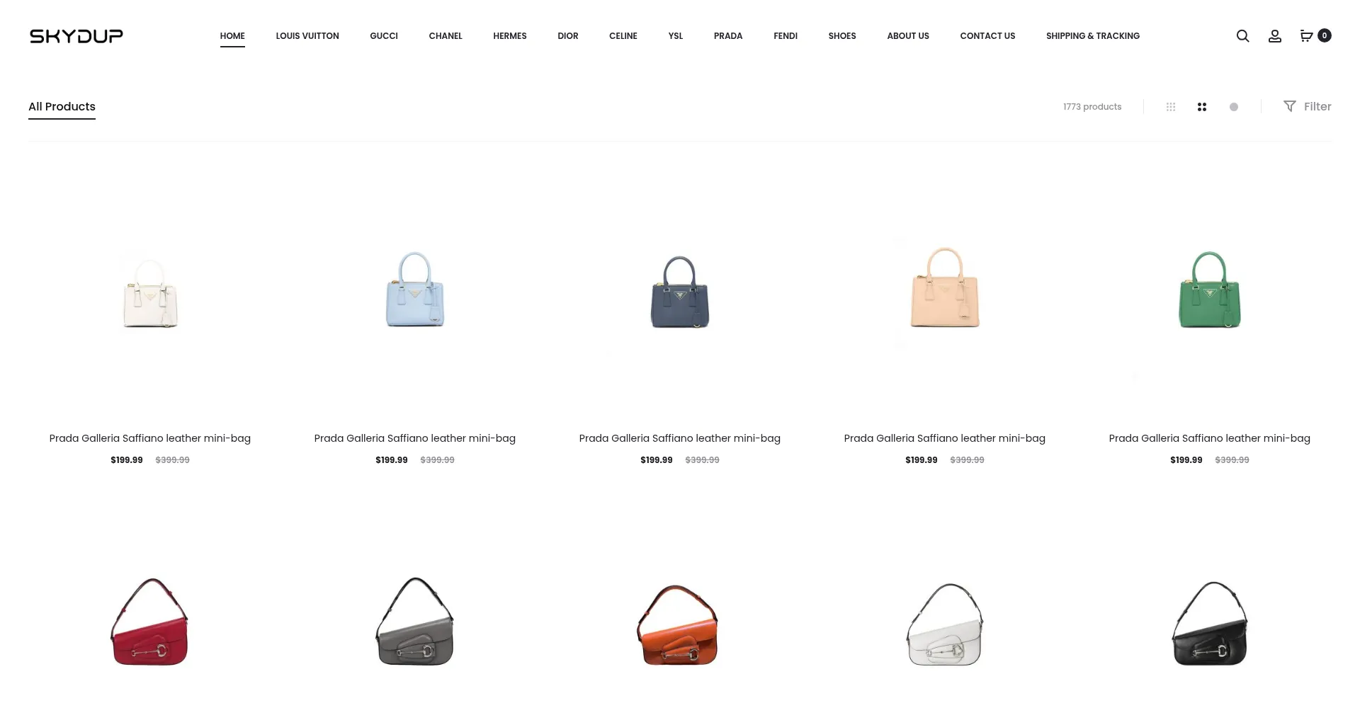 Website screenshot of Skydup.com