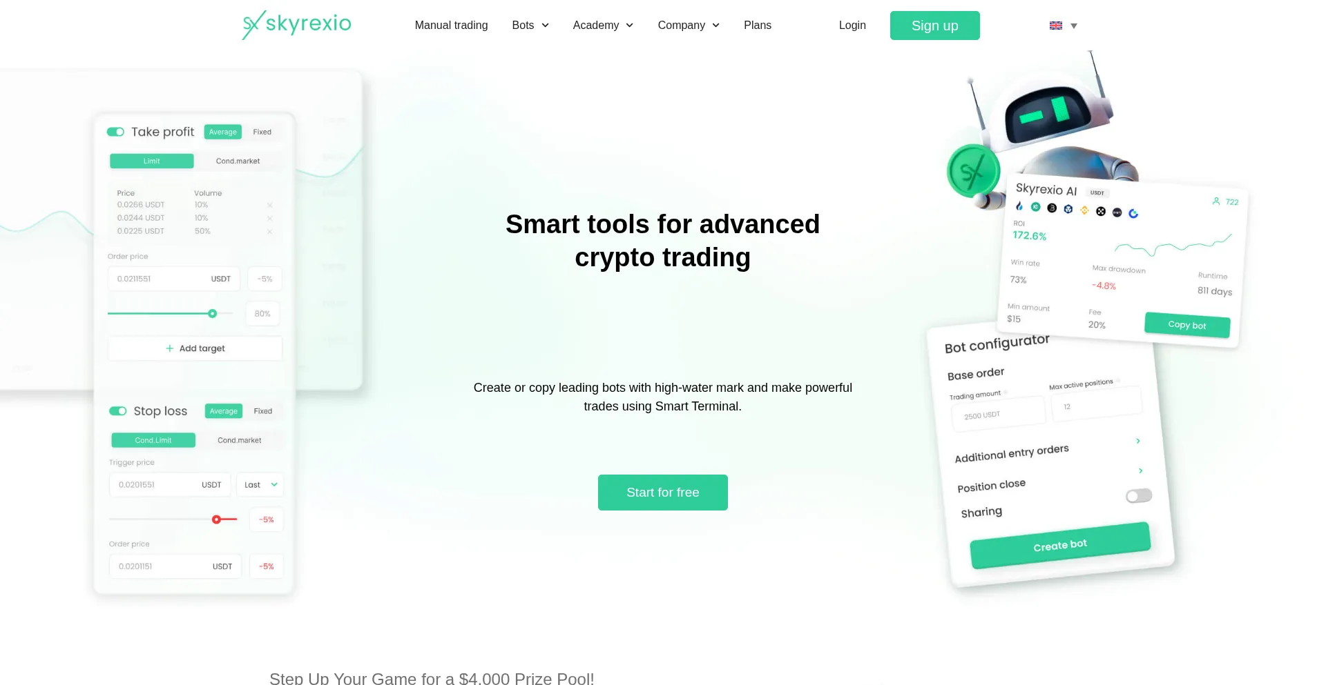 Website screenshot of Skyrexio.com