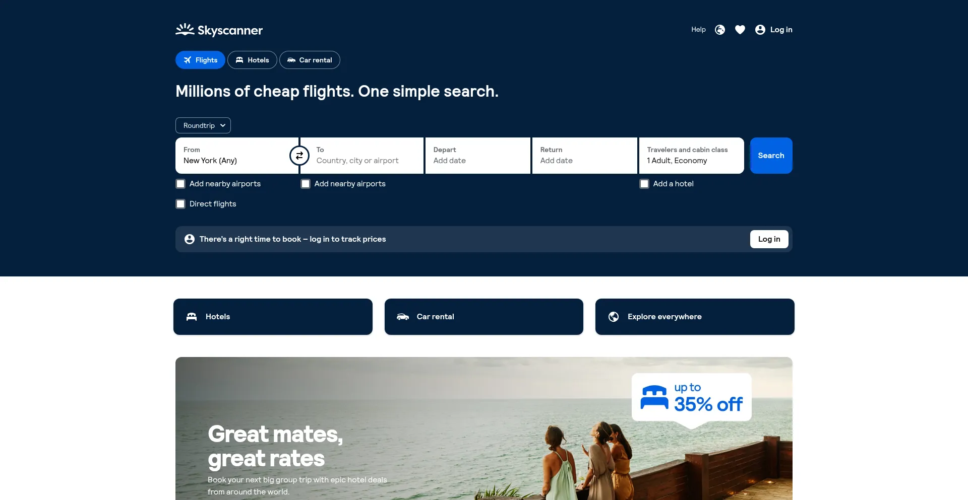Skyscanner.net Screenshot