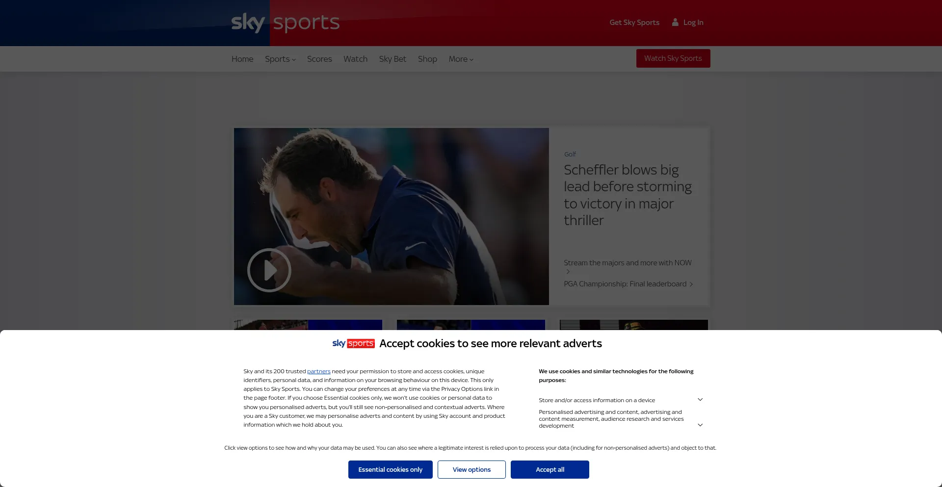 Skysports.com Screenshot