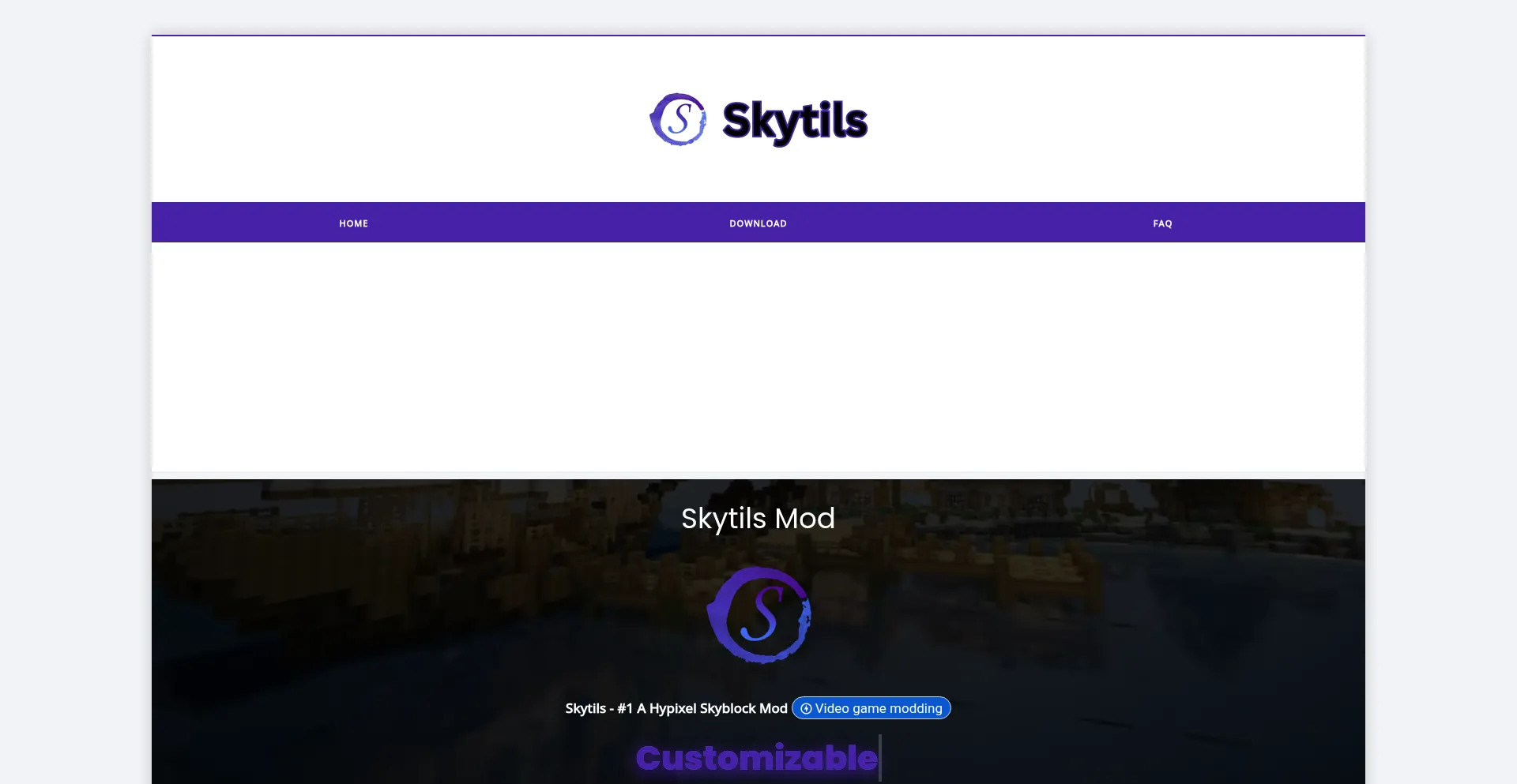 Website screenshot of Skytilsmod.com
