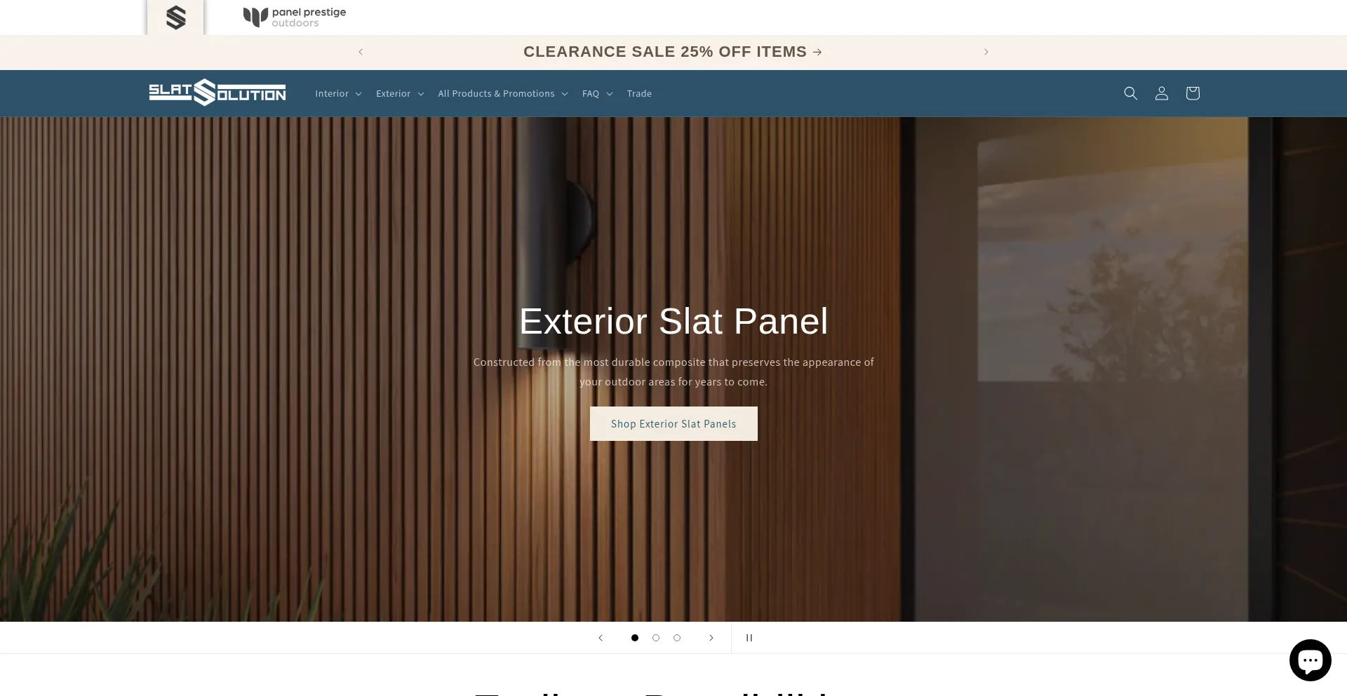 Website screenshot of Slatsolution.com