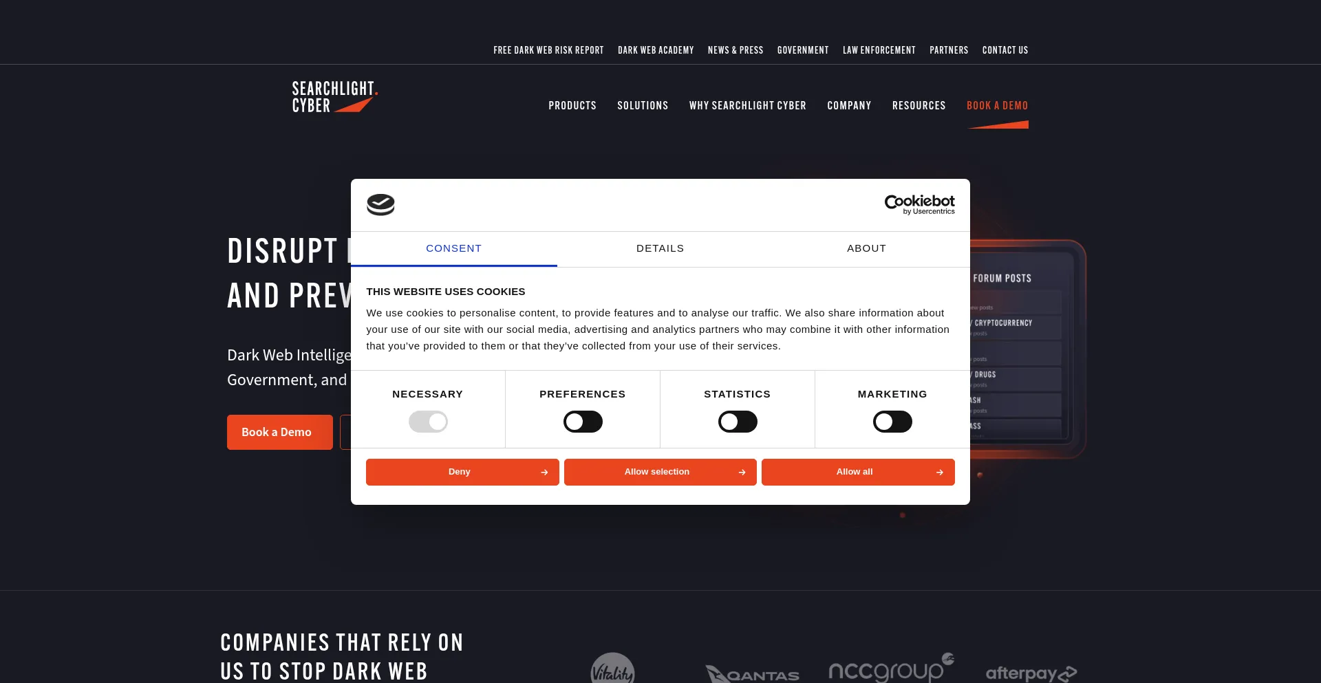 Website screenshot of Slcyber.io