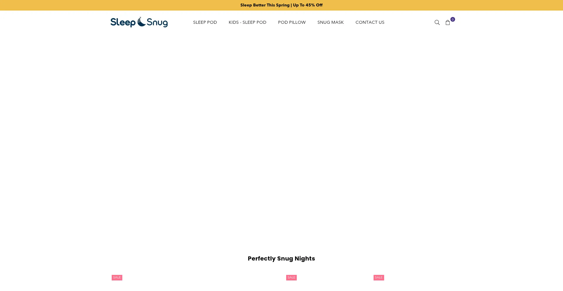 Website screenshot of Sleepsnug.ca