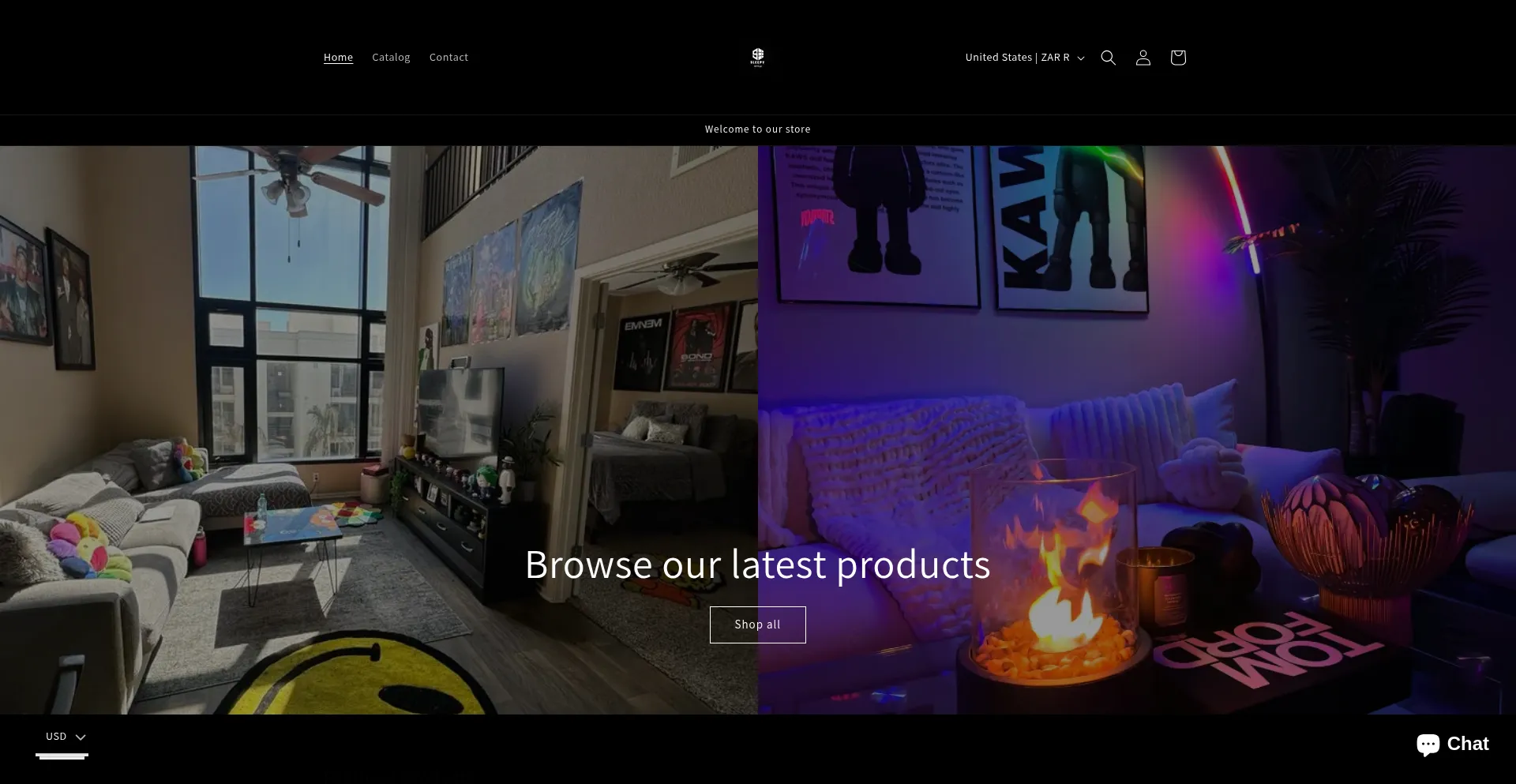 Website screenshot of Sleepystyle.store
