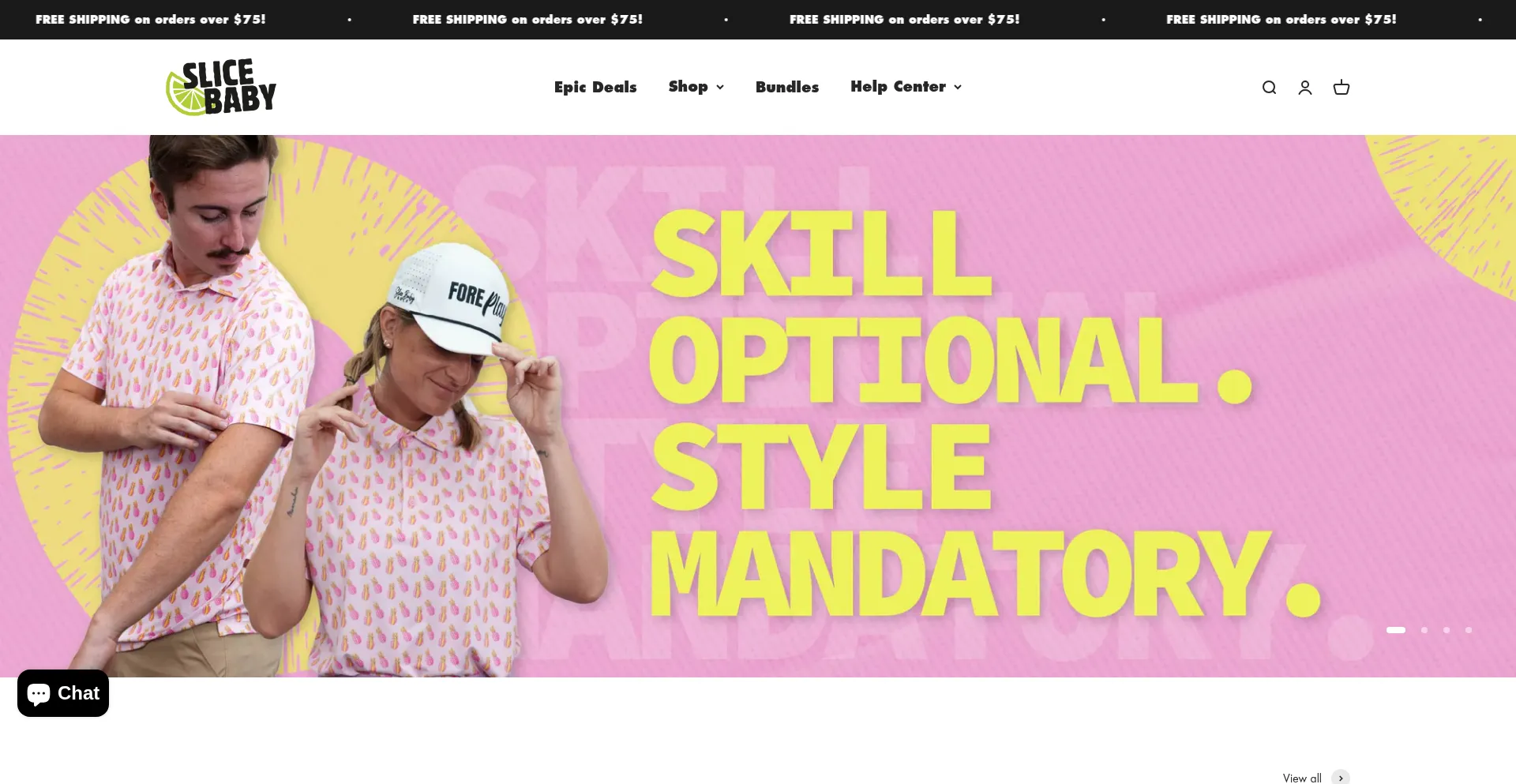 Website screenshot of Slicebabygolf.com