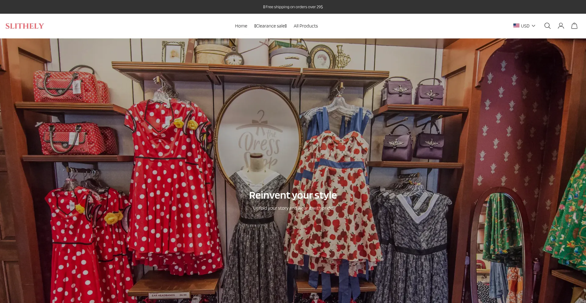 Website screenshot of Slithely.com