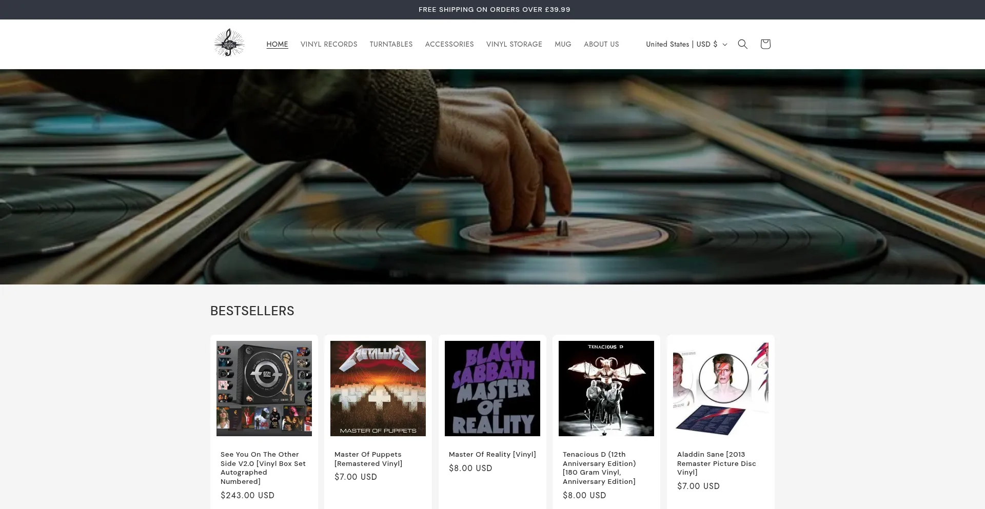 Website screenshot of Slomskivinyl.com