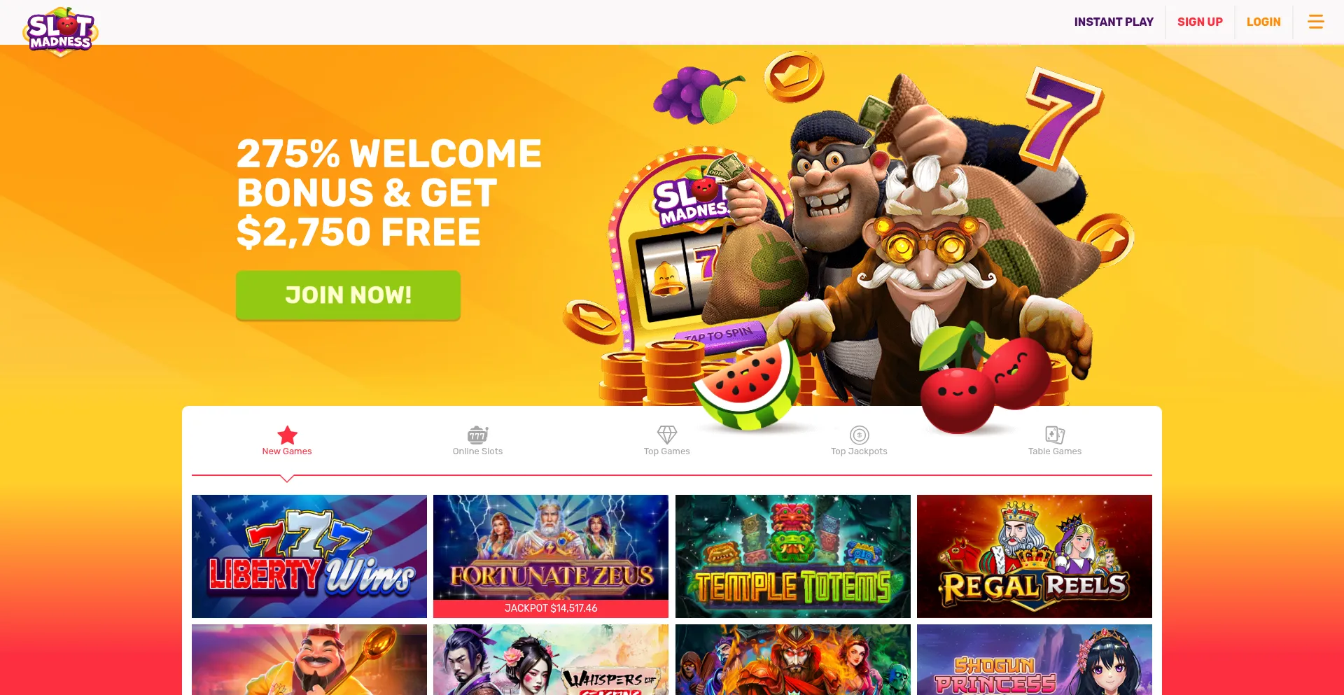 Slotmadness.com Screenshot