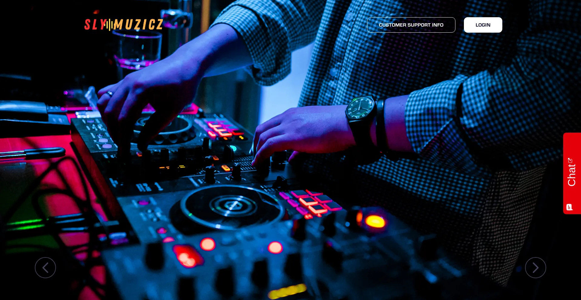 Website screenshot of Slymuzicz.com