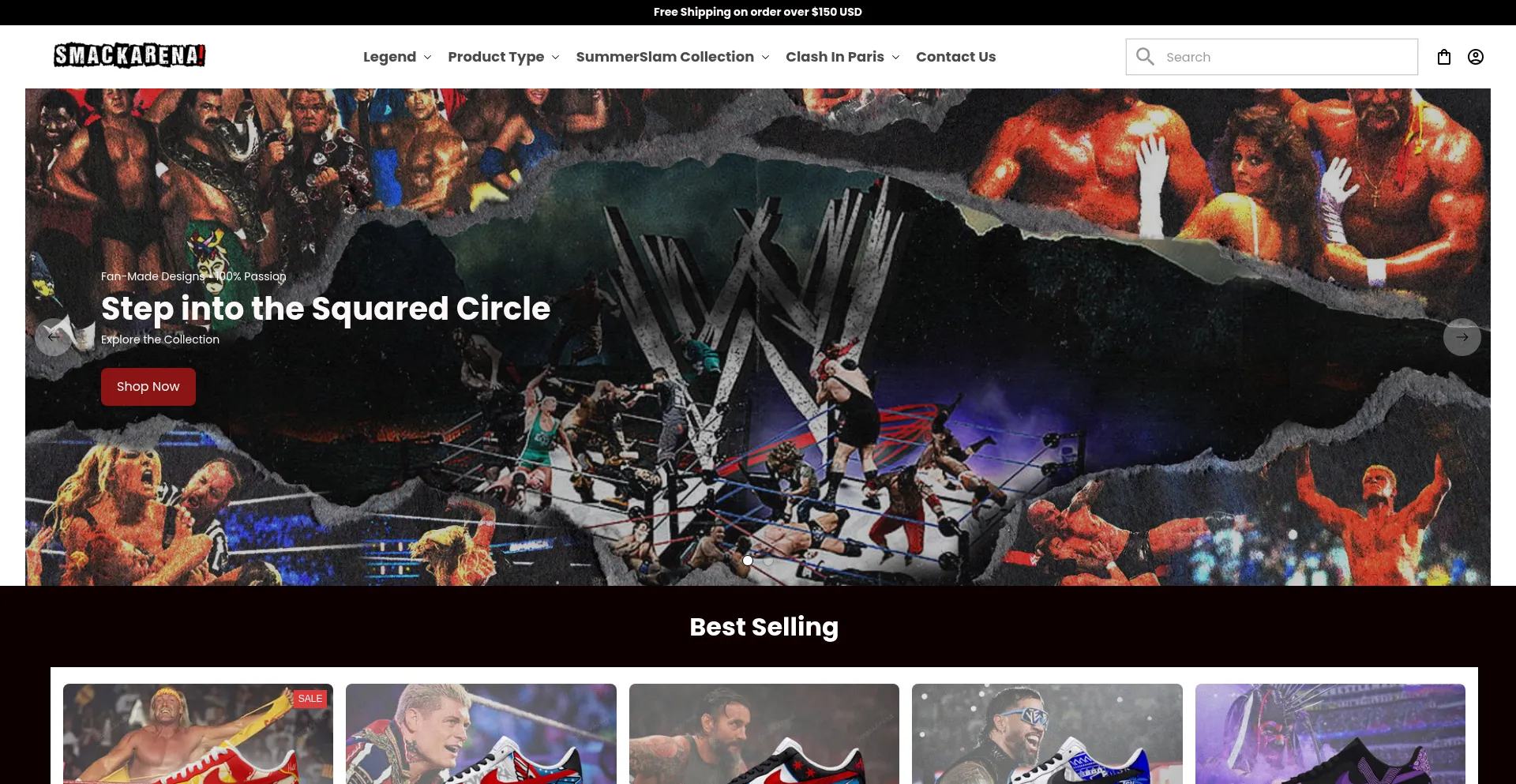 Website screenshot of Smackarena.com