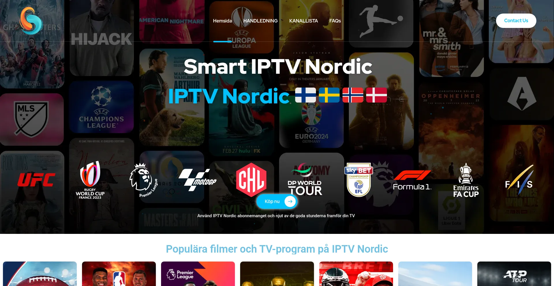 Website screenshot of Smart-iptv-nordic.se