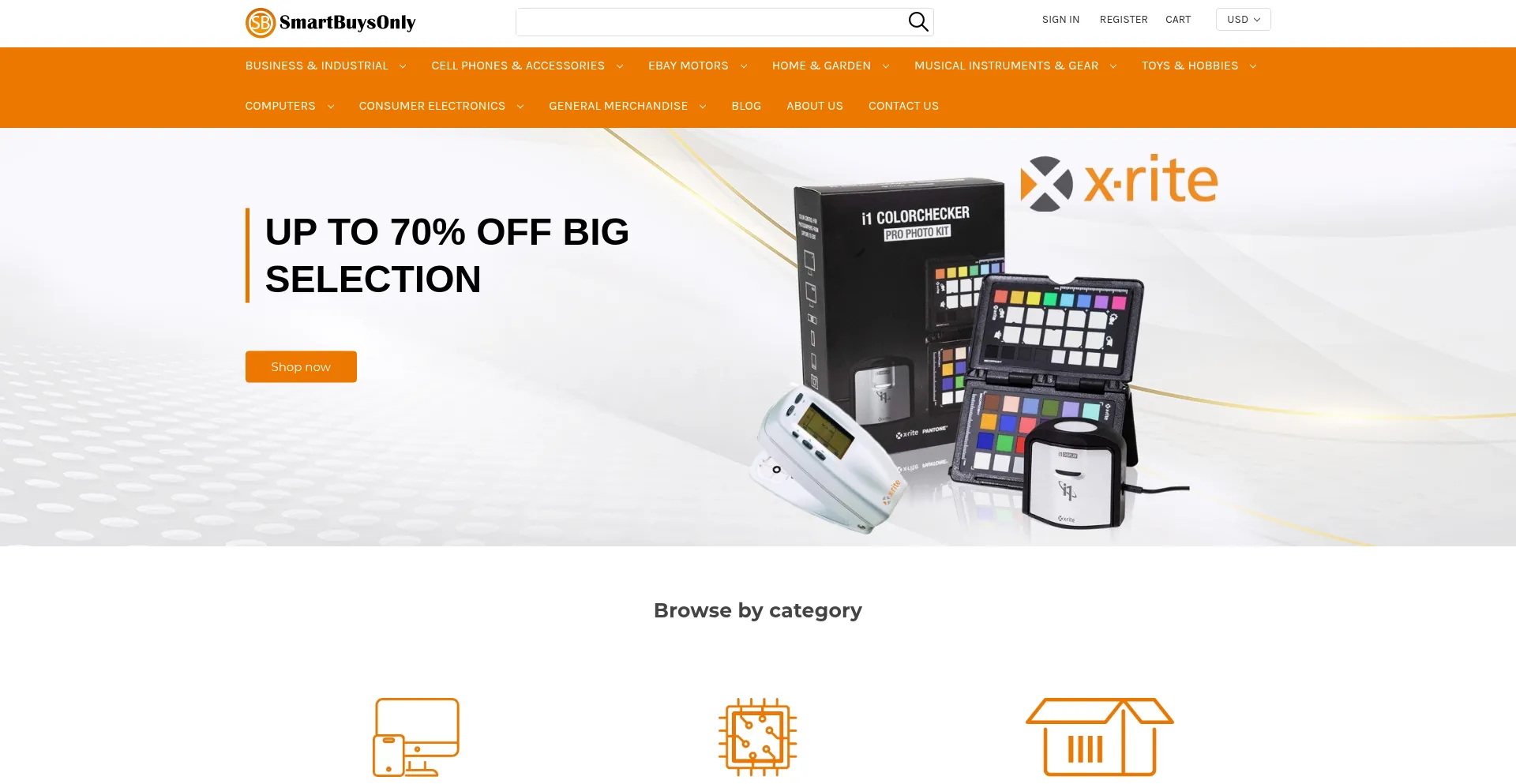 Website screenshot of Smartbuysonly.com
