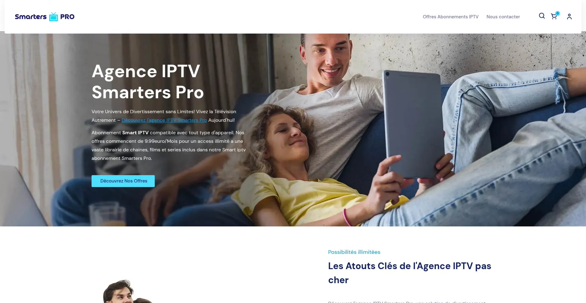 Website screenshot of Smarters-pro.fr