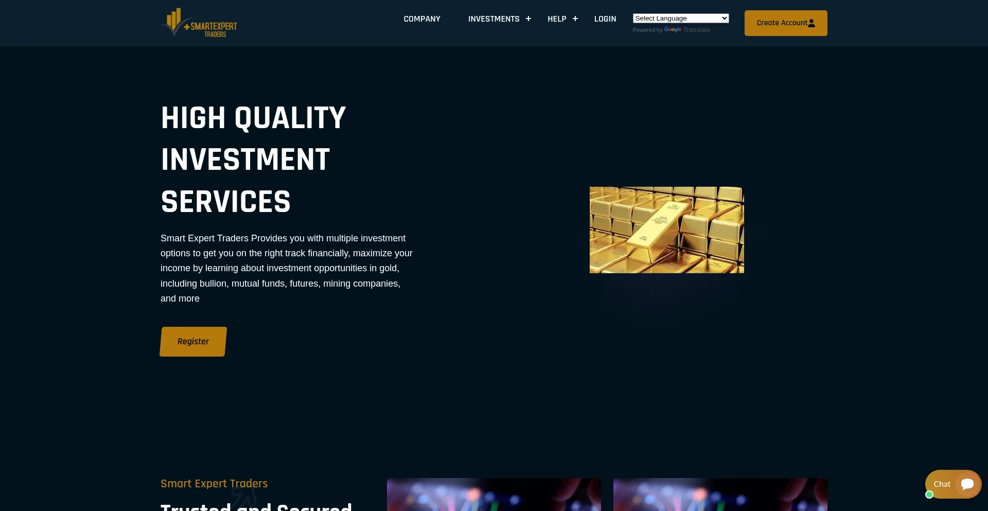 Website screenshot of Smartexperttrading.co