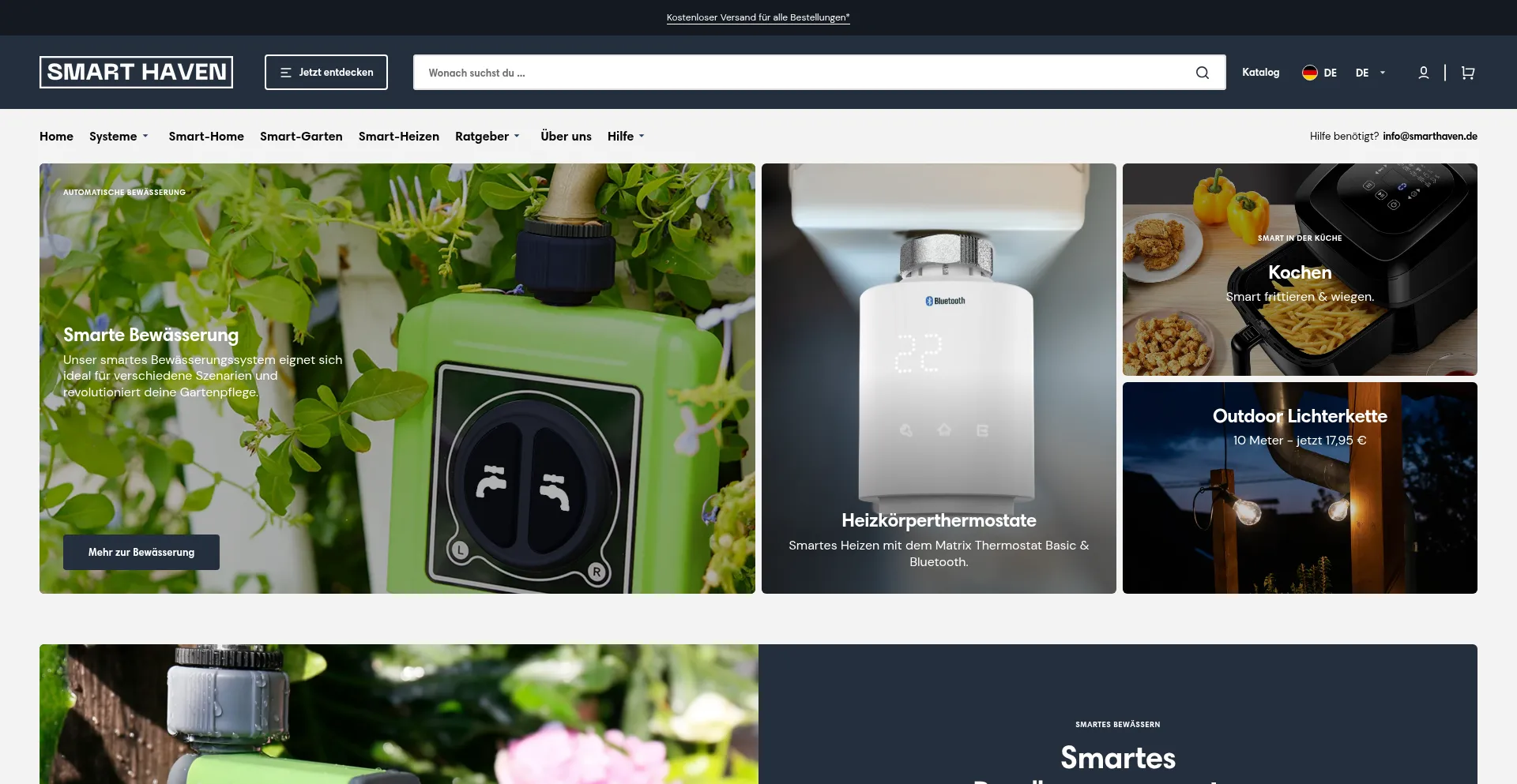Website screenshot of Smarthaven.de