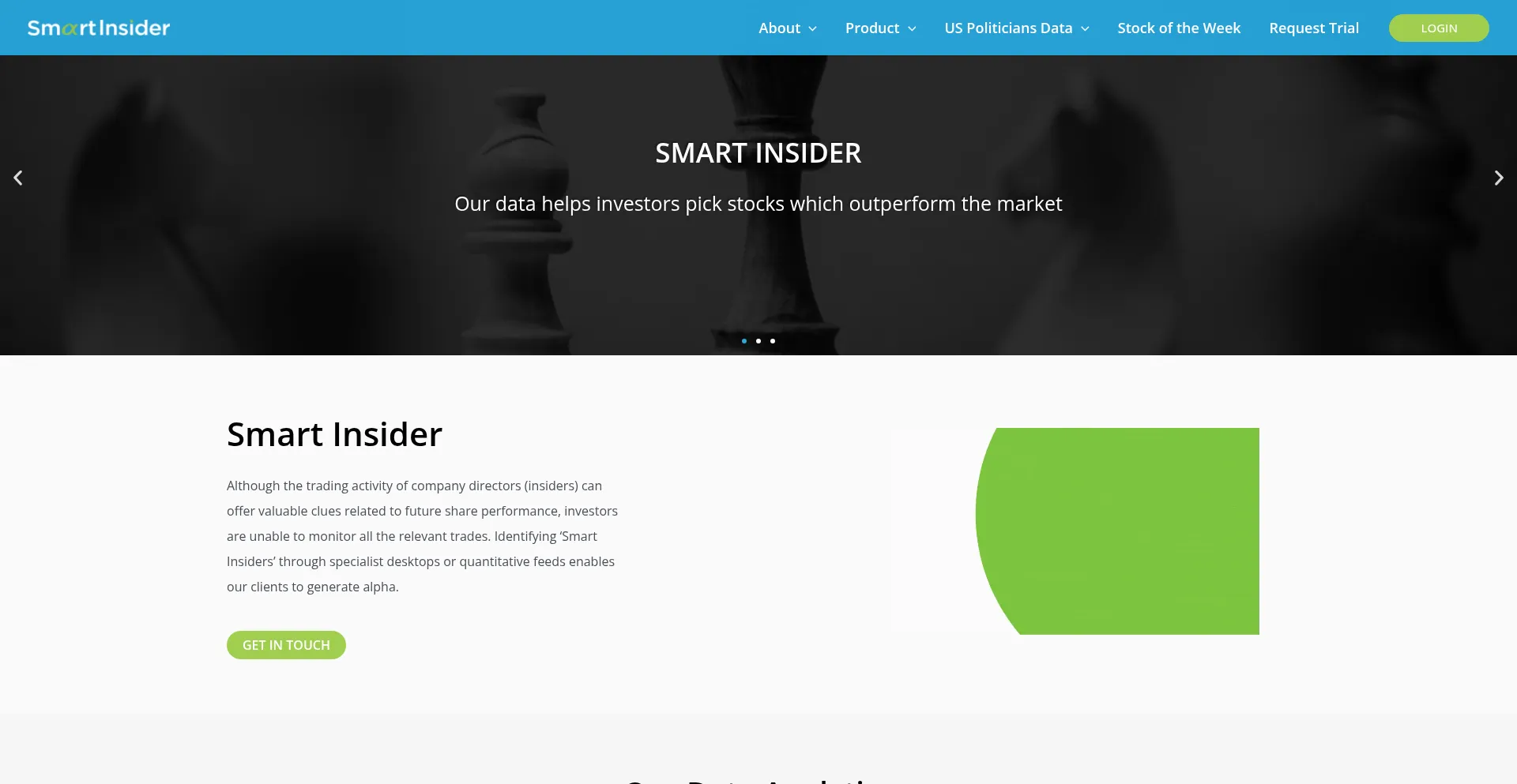 Website screenshot of Smartinsider.com