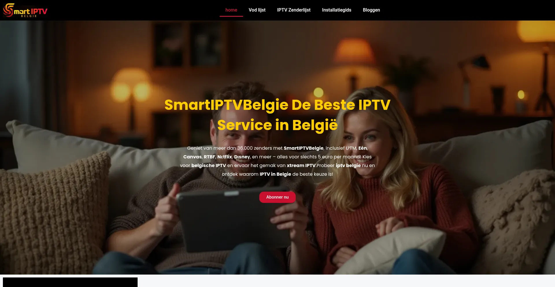 Website screenshot of Smartiptvbelgie.com