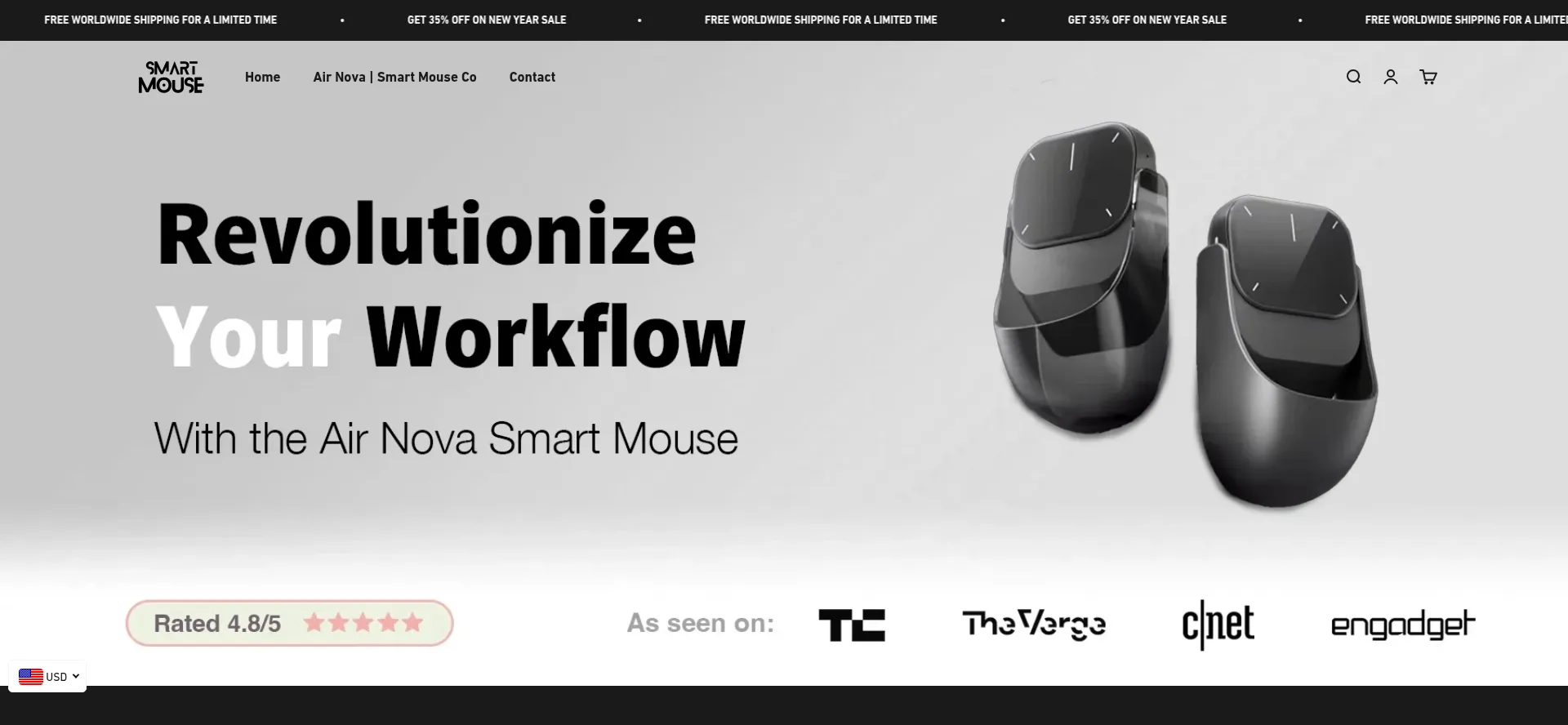 Website screenshot of Smartmouseco.com