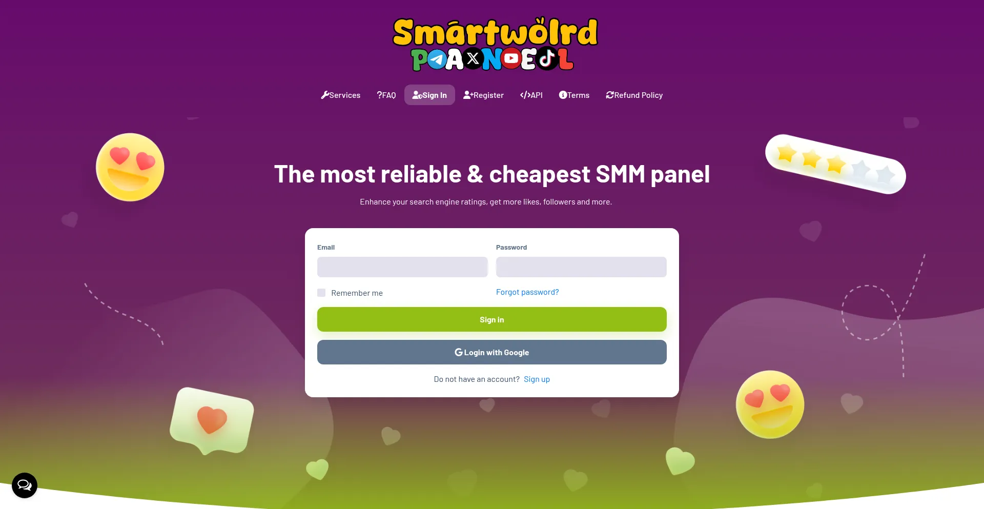 Website screenshot of Smartworldpanel.com