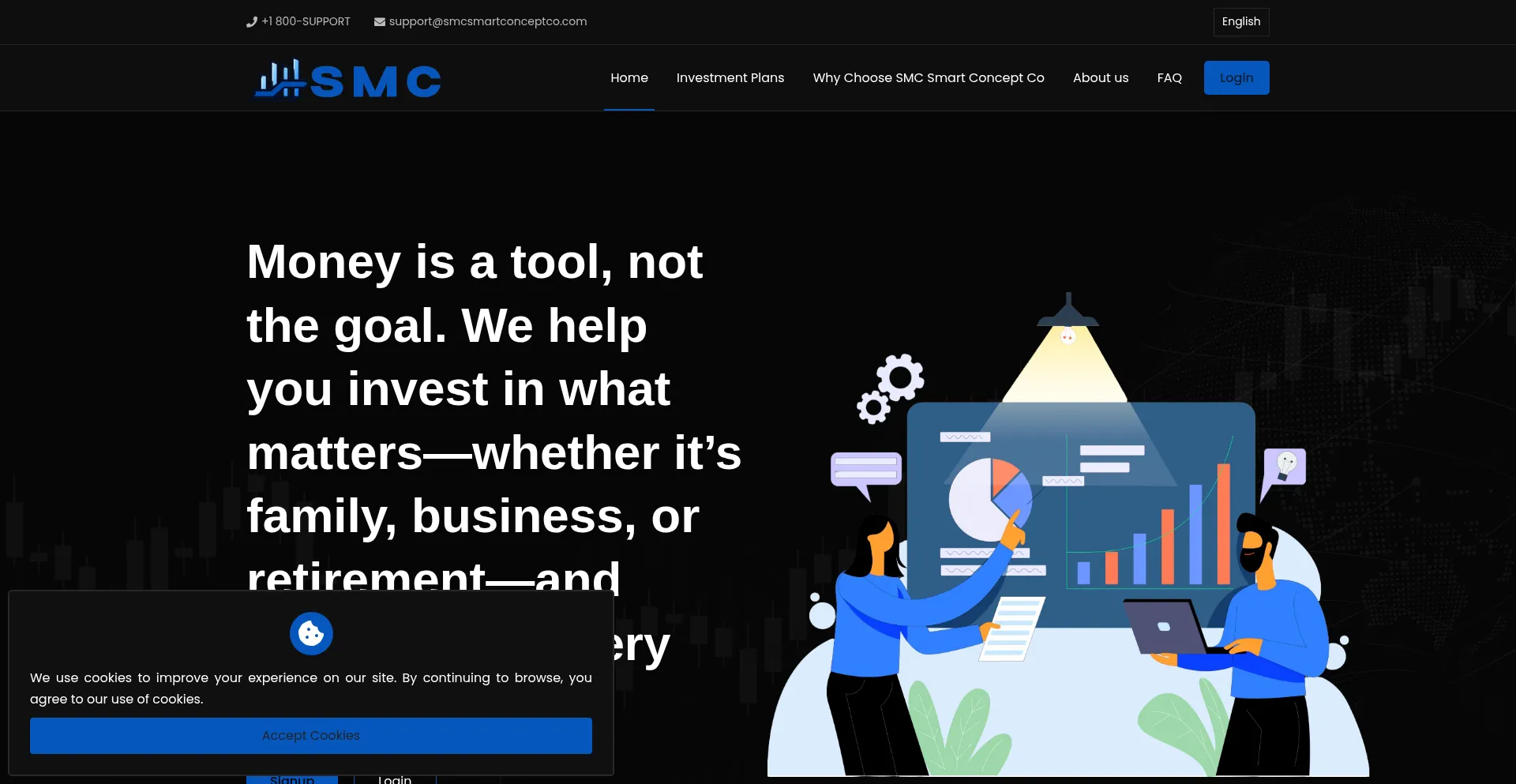 Website screenshot of Smcsmartconceptco.com