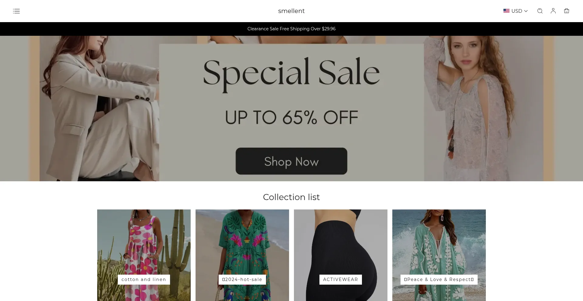 Website screenshot of Smellent.com
