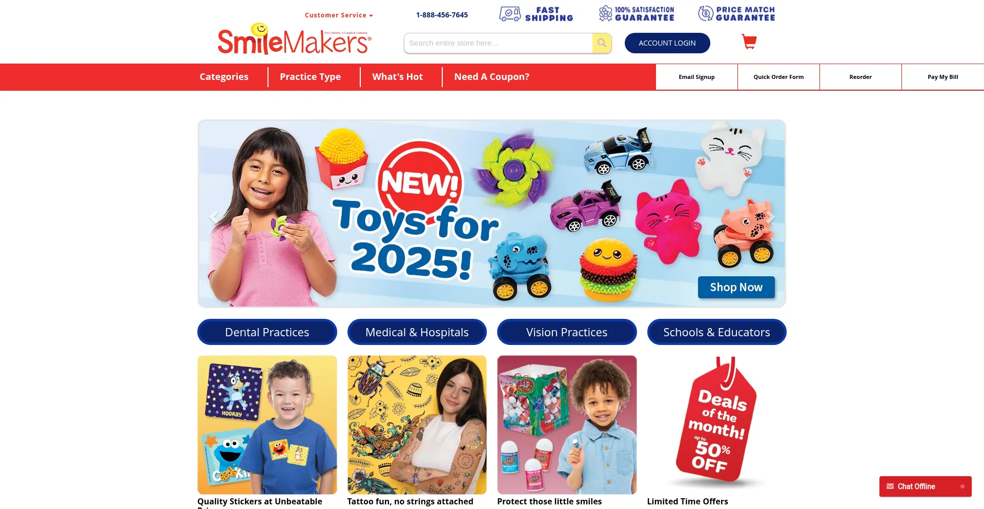 Website screenshot of Smilemakerscanada.com