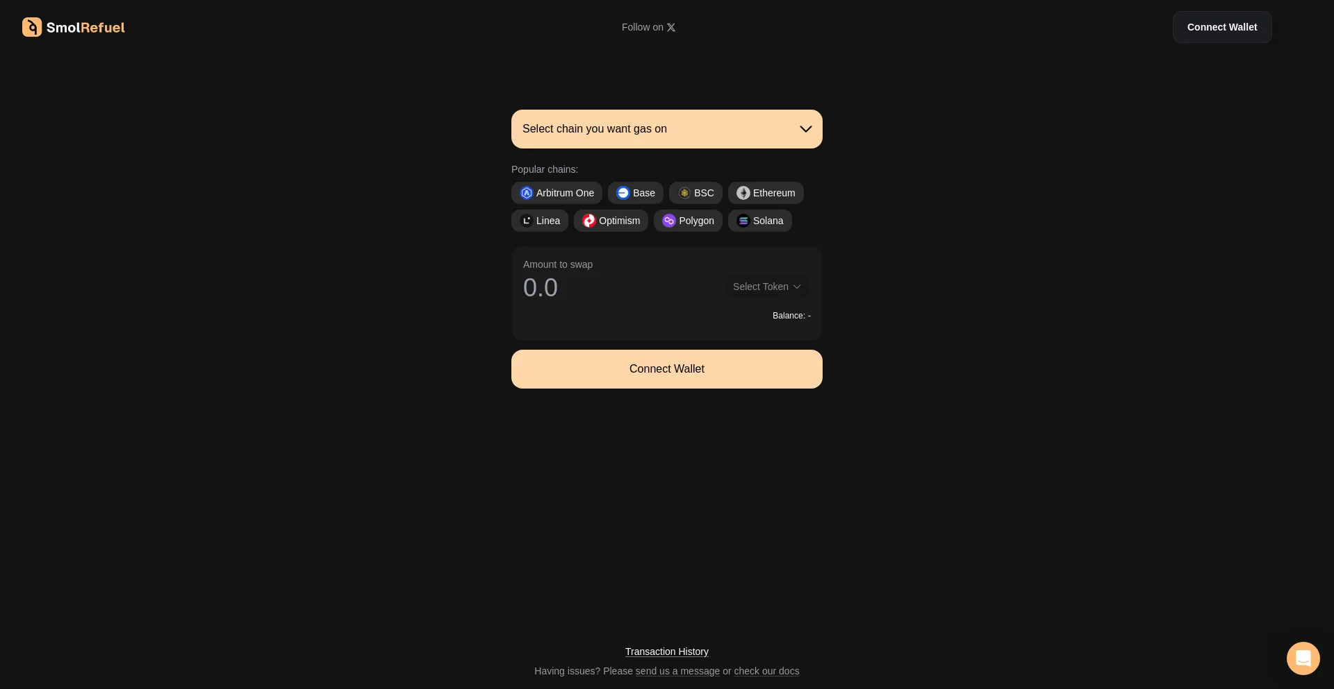Website screenshot of Smolrefuel.com