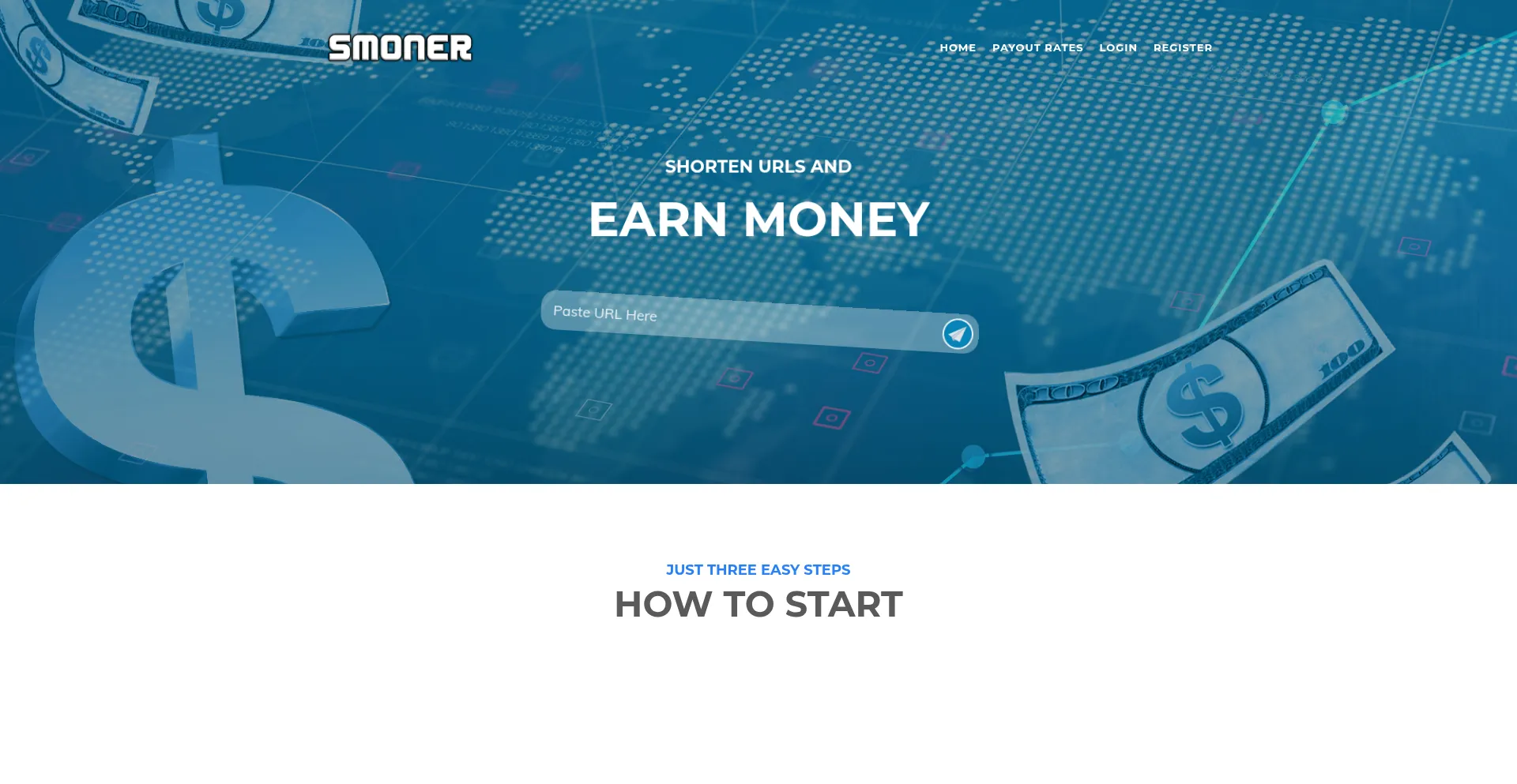 Website screenshot of Smoner.com