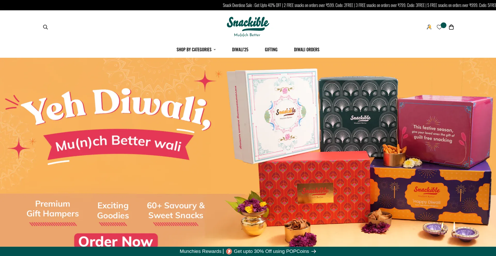 Snackible.com Screenshot