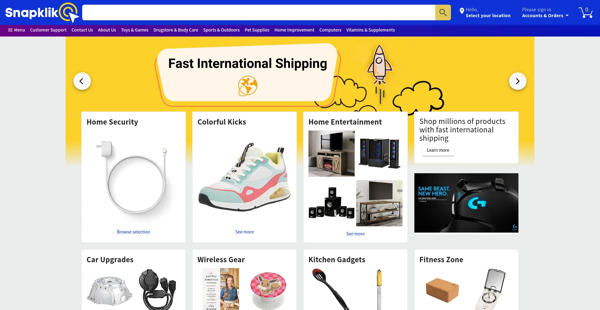 Website screenshot of Snapklik.com