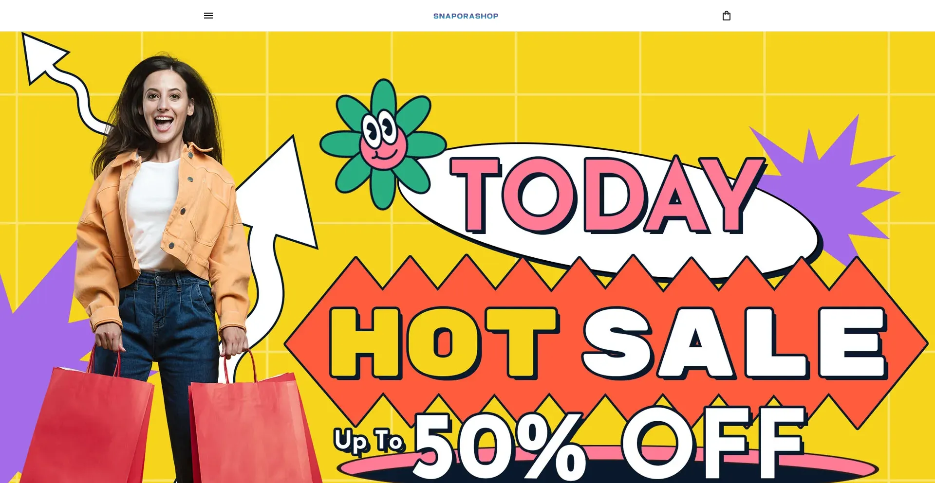 Website screenshot of Snaporashop.com