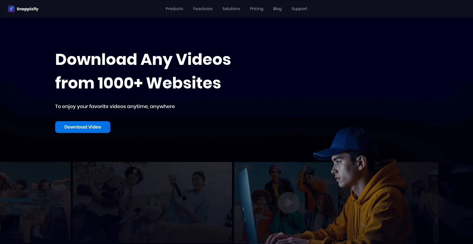 Website screenshot of Snappixify.com
