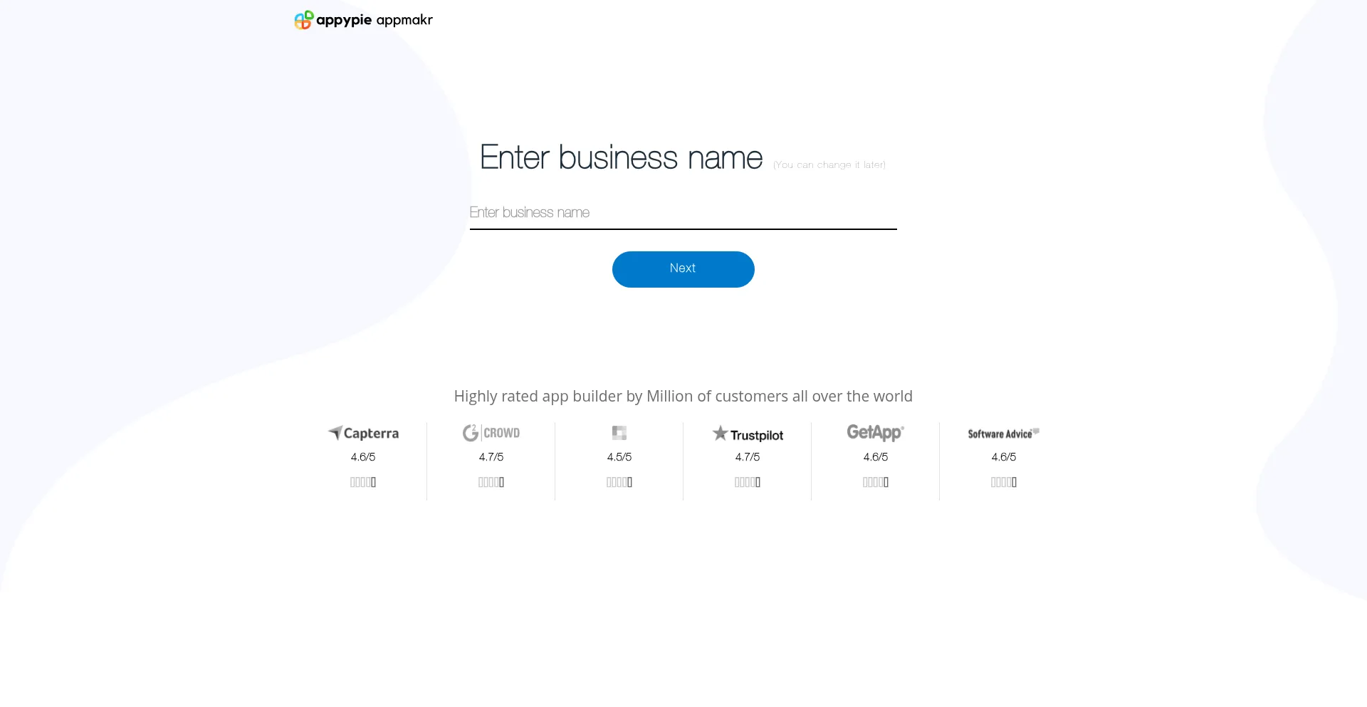 Website screenshot of Snappy.appypie.com