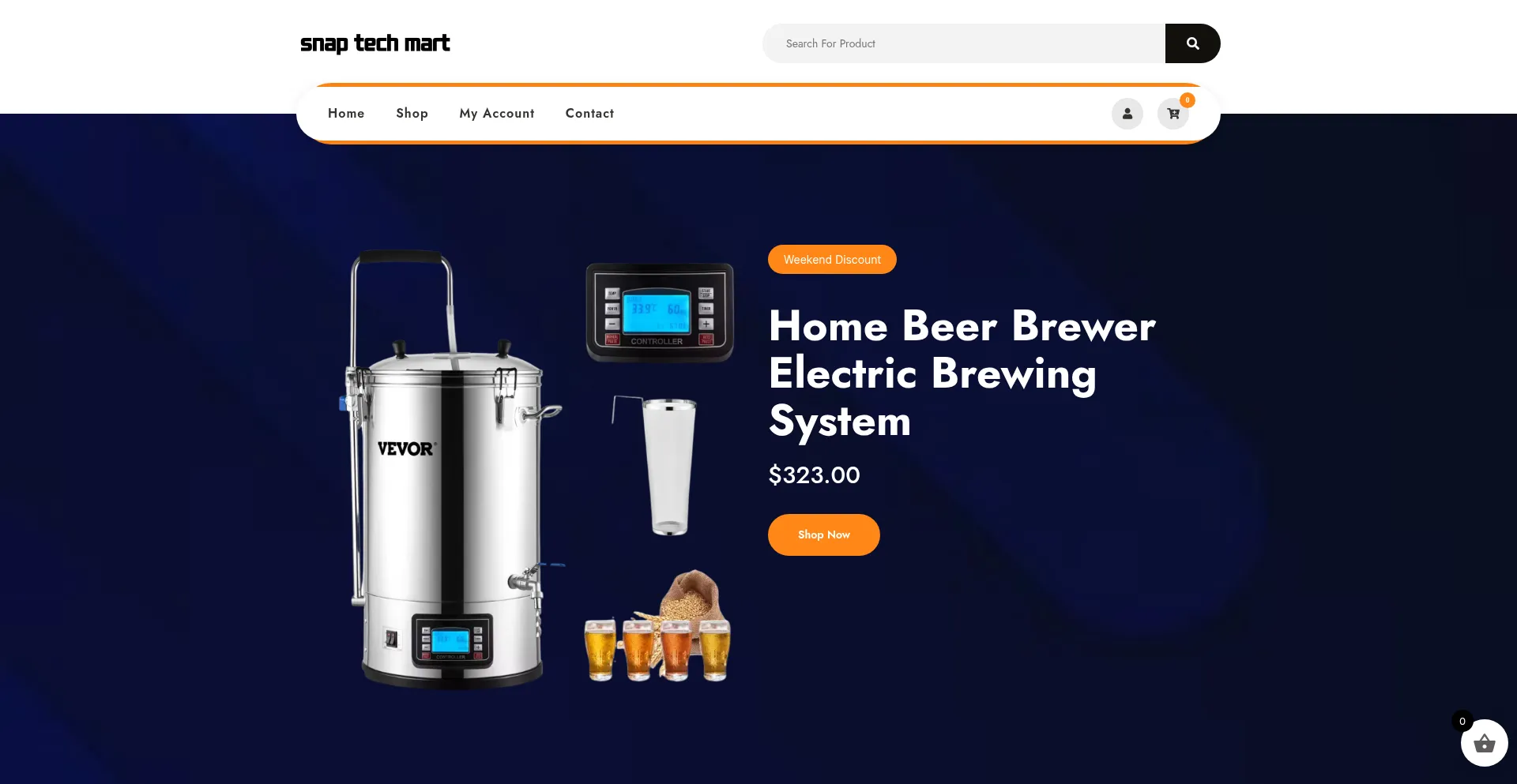 Website screenshot of Snaptechmart.us