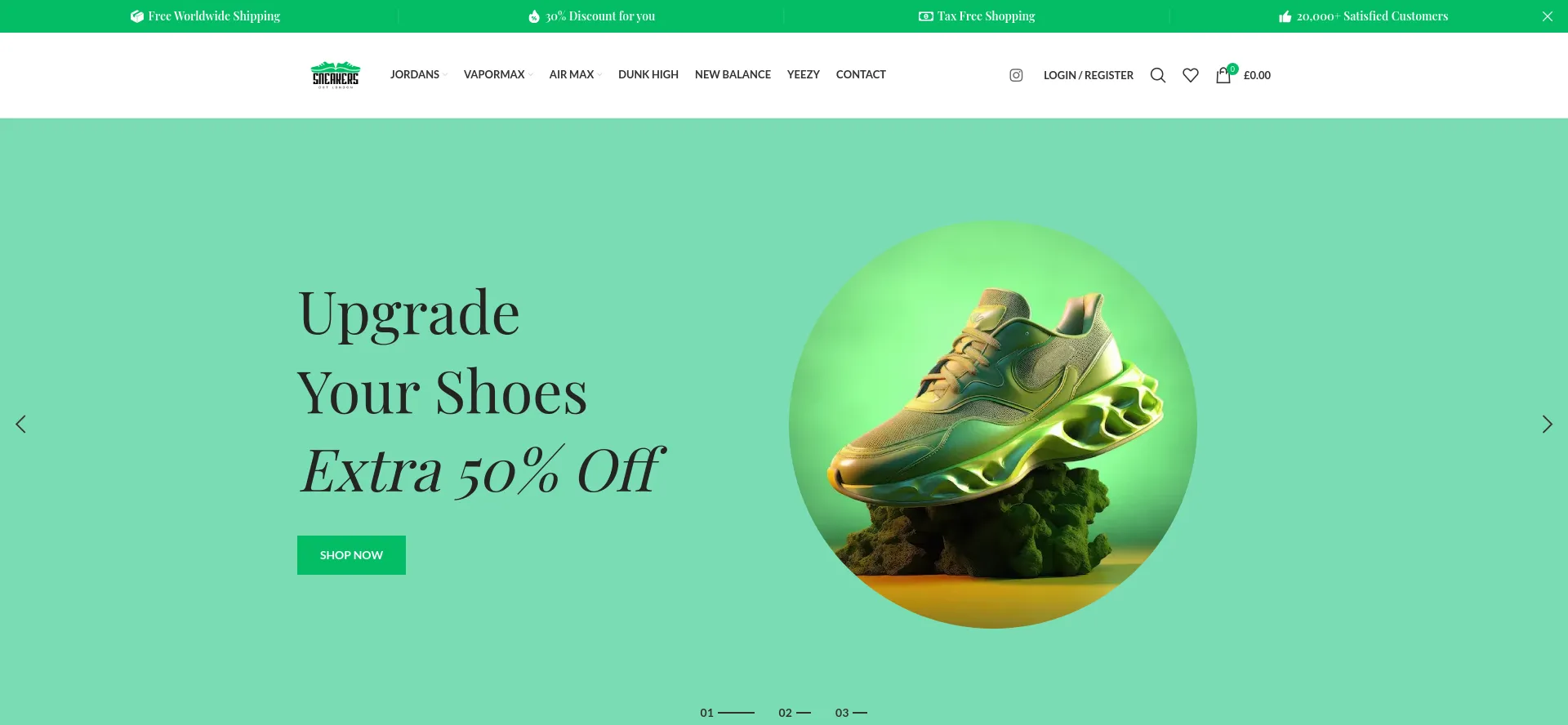 Sneakersdotlondon.com Screenshot