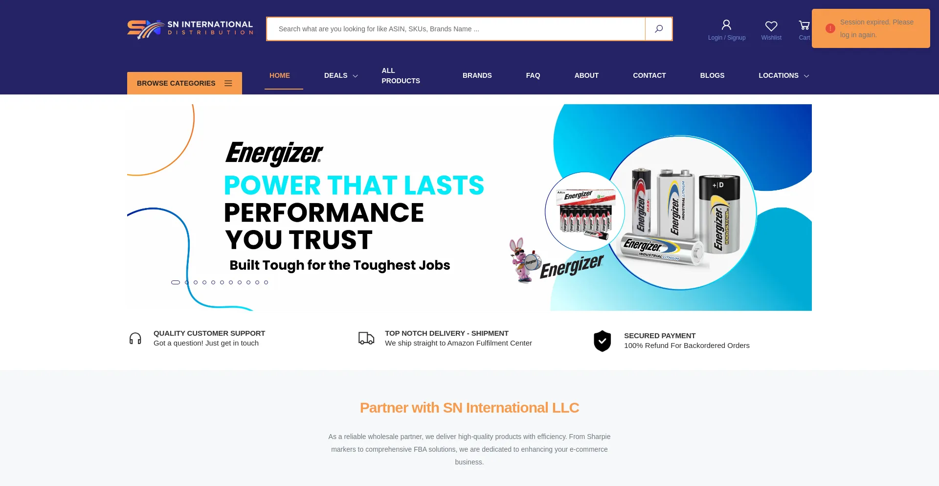 Website screenshot of Snillc.com