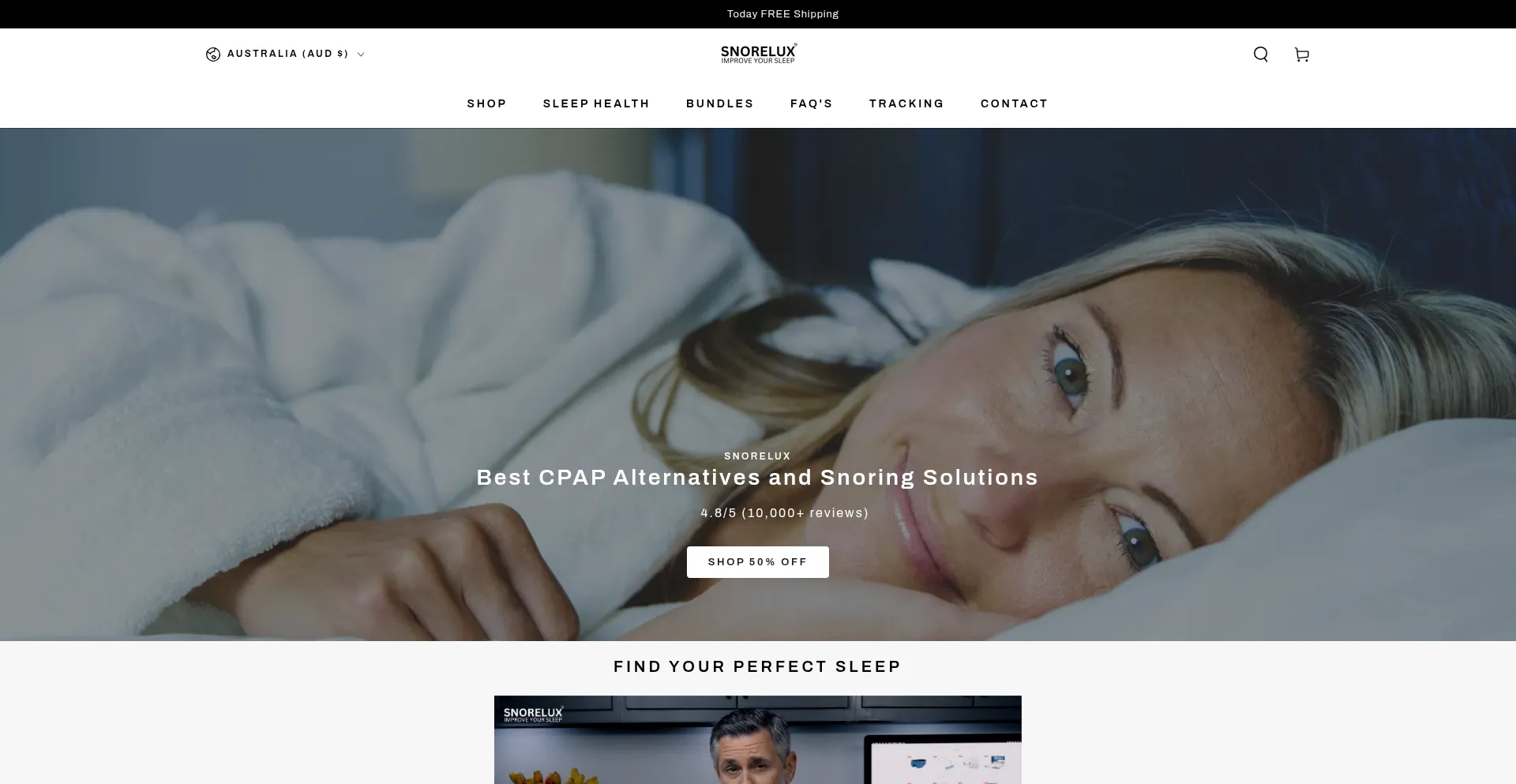 Snorelux.com Screenshot