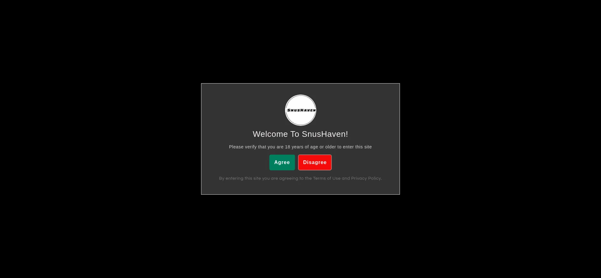Snushaven.com Screenshot